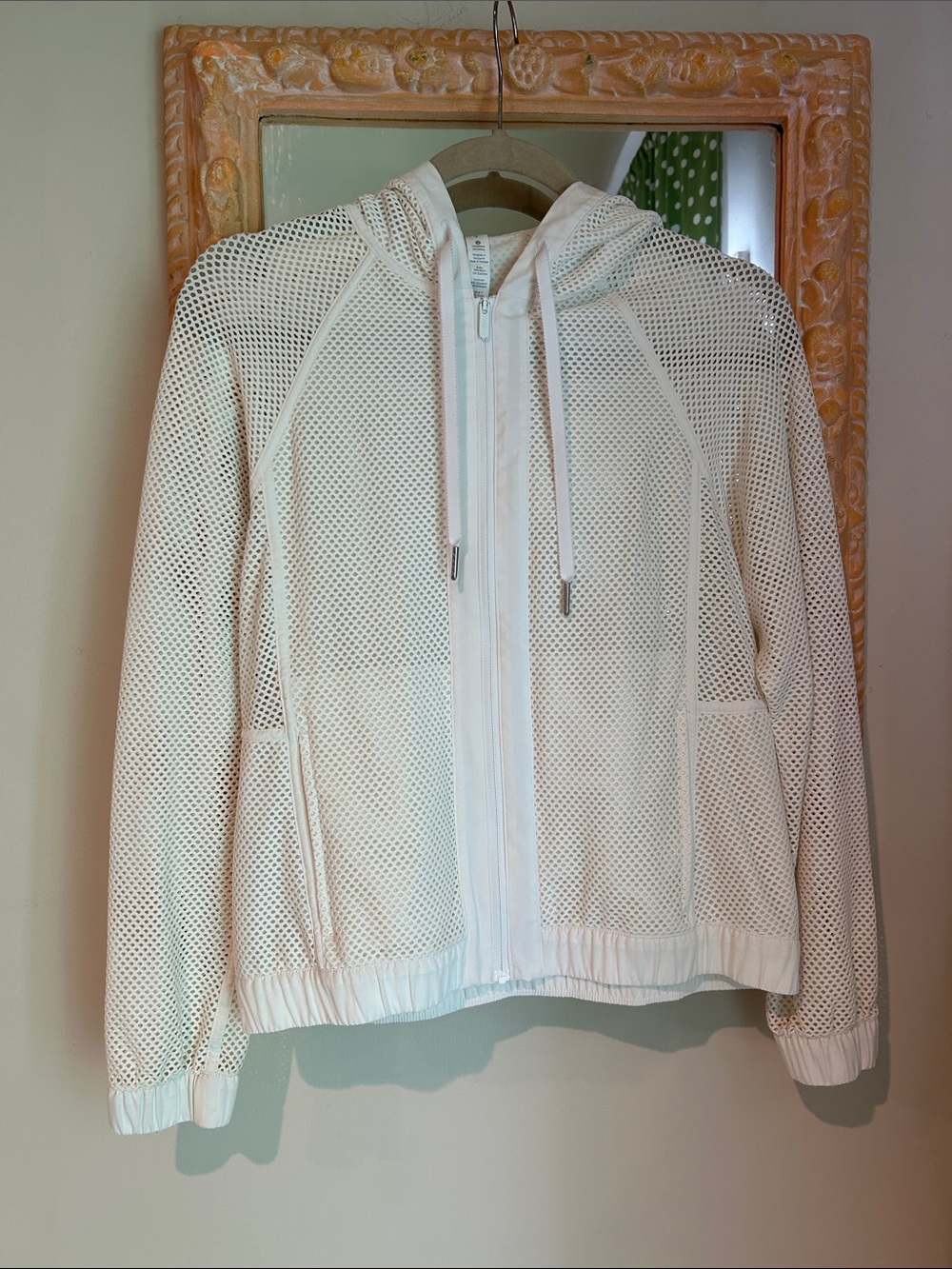 lululemon athletica White Mesh Zip Hoodie Jacket